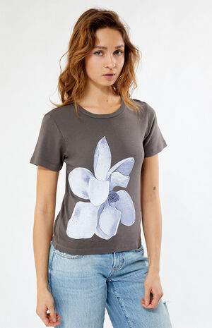 Floral Motif Skimmer T-Shirt image number 2