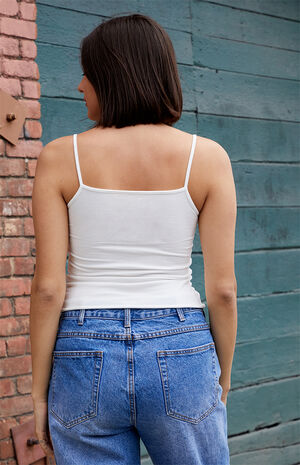 White Gina Cinch Tank Top image number 3