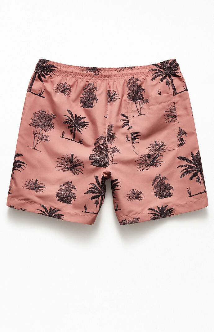 Vintage Palm Tree 17" Swim Trunks