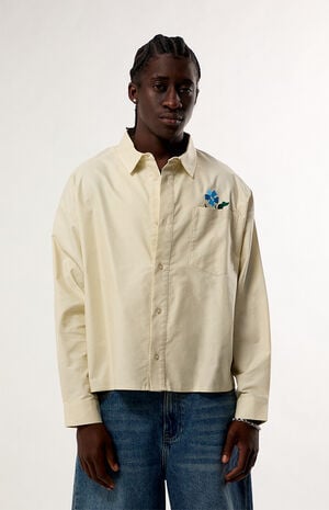 Flower Oxford Button Up Long Sleeve Shirt image number 1