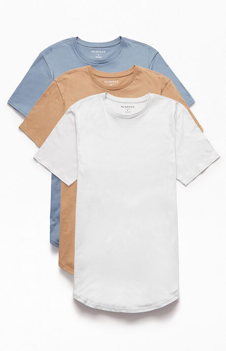 Three Pack Avery Scallop T-Shirts