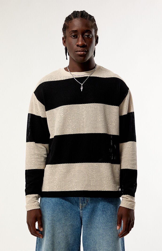 Pacsun Horizon Striped Crochet Sweater | Pacsun