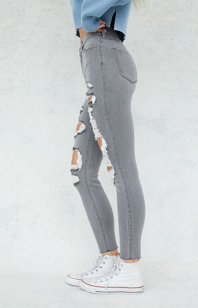 PacSun Gray High Waisted Jeggings PacSun
