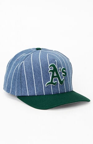 Oakland A's 59FIFTY Pinstripe Snapback Hat image number 1
