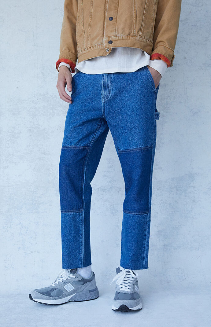 Indigo Blue Patchwork Slim Carpenter