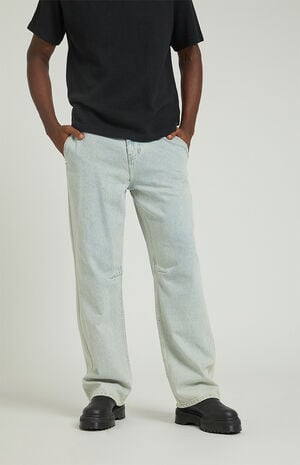 Light Indigo Baggy Cargo Jeans image number 2