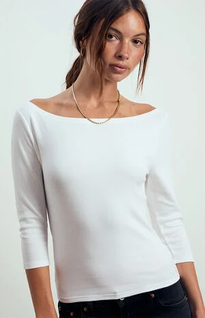 Kenzie 3/4 Sleeve Off-The-Shoulder Top image number 2