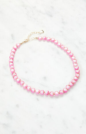 x PacSun Heart Gem Choker Necklace image number 4