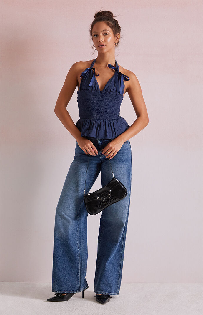 Beverly and Beck Bow Front Halter Top