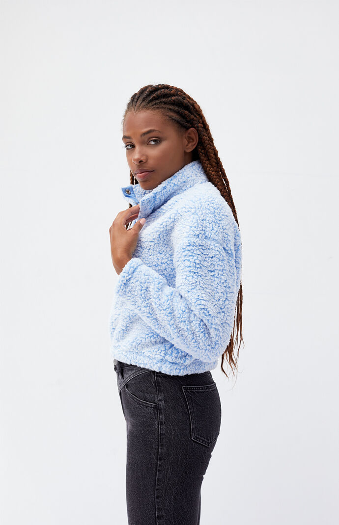 PacSun Simone Sherpa Henley Sweatshirt PacSun
