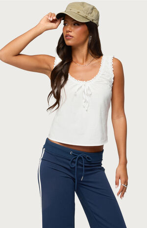 Edyth Tie Front Tank Top image number 2