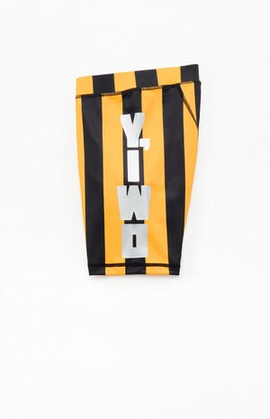 Yellow Striped Hardwear Biker Shorts image number 3