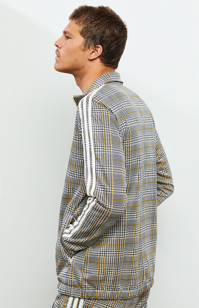 Adicolor tartan track jacket discount