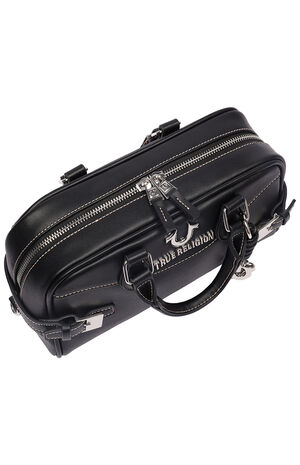 Black Brooks Smooth Belted Sachel bag image number 6
