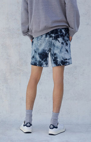 Navy Tie Dyed Corduroy Shorts Navy Tie Dyed Corduroy Shorts image number null