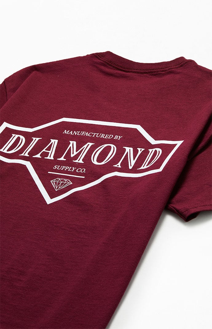 Burgundy diamond shop supply shirt