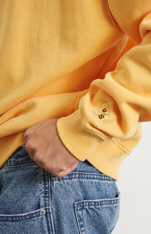 Gold Vintage Washed Crew Neck Sweatshirt image number 2