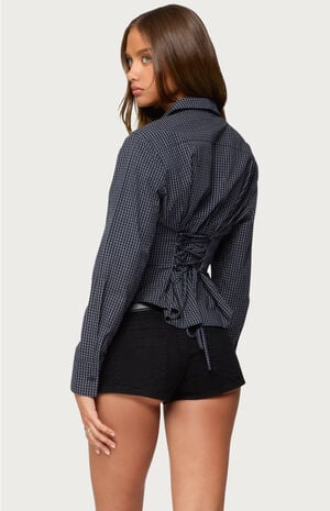 Lisbet Checkered Button Up Shirt image number 3