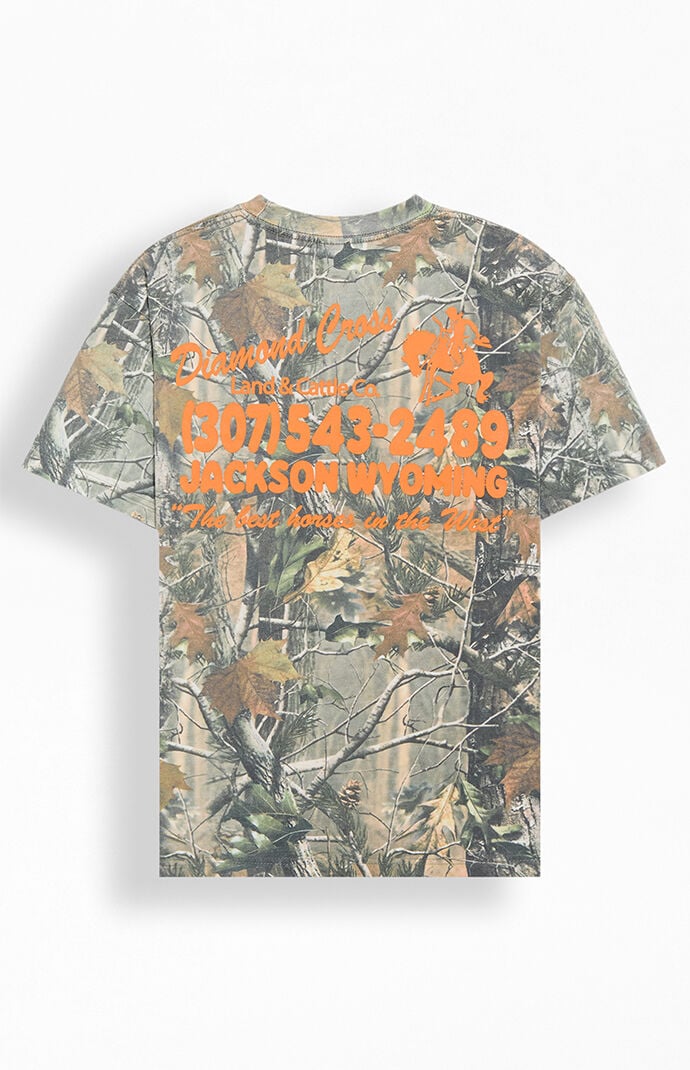 【STONE 】COMPASS CAMO T-SHIRT●K1S1521002RCS0153V0028 Black 21002RC COMBED ORGANIC COTTON JERSEY Short-sleeve T