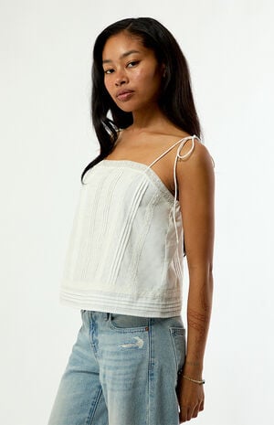 Daniela Square Neck Linen Tank Top image number 4