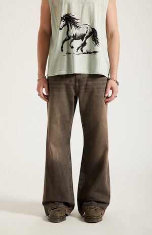 Jordan Baggy Bootcut Jeans Washed Brown image number 2