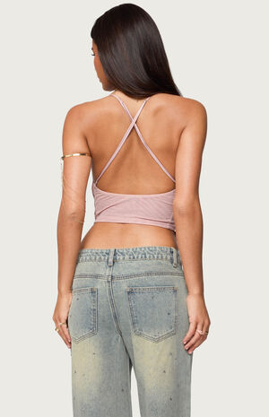 Elenie Fringed Cowl Neck Top image number 3