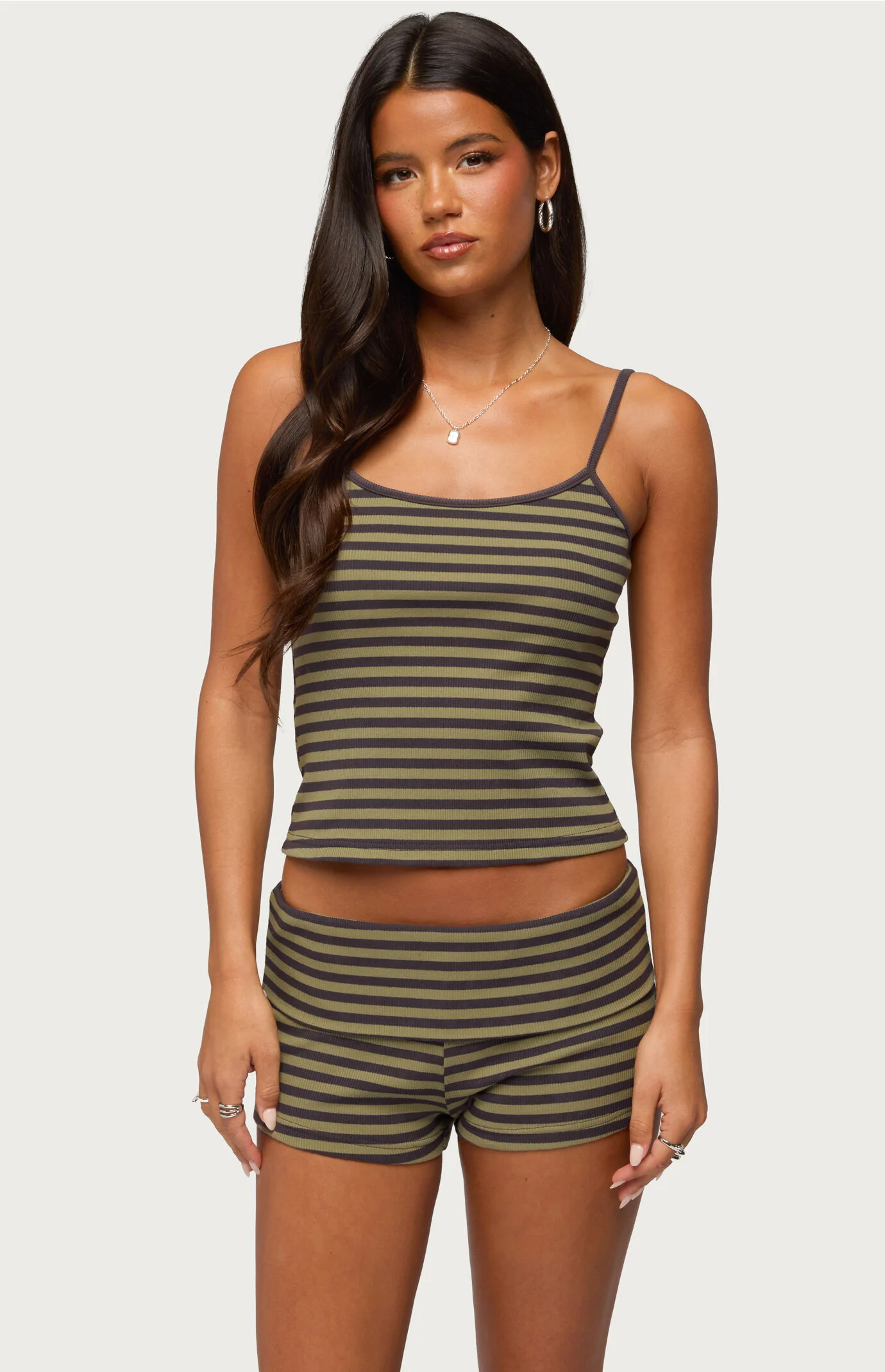Edikted Jody Striped Ribbed Tank Top