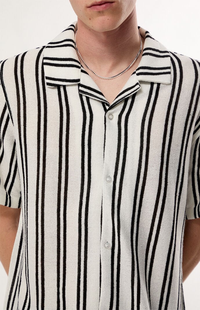 Pacsun Iron Striped Textured Camp Shirt