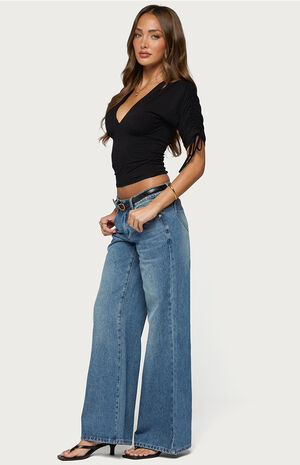 Casta Heart Low Rise Baggy Jeans image number 4