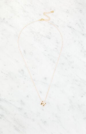 W Initial 14K Gold Plated Necklace image number 1