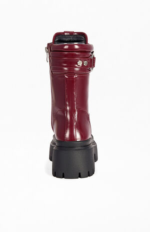 Women's Wednesday Burgundy Platform Booties image number 3