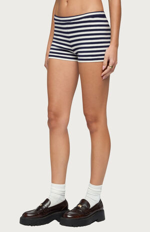 Irena Striped Knit Shorts image number 2