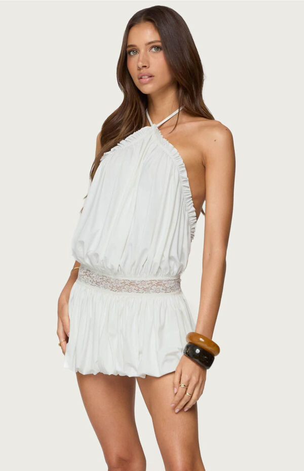 Aida Backless Bubble Mini Dress