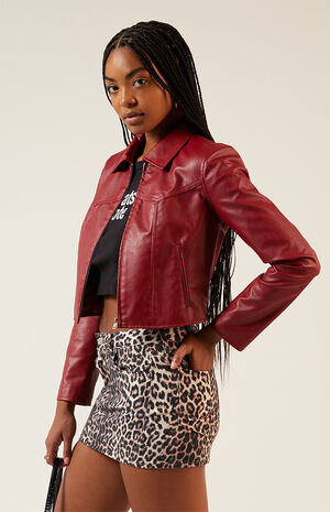 Faux Leather Western Jacket image number 2