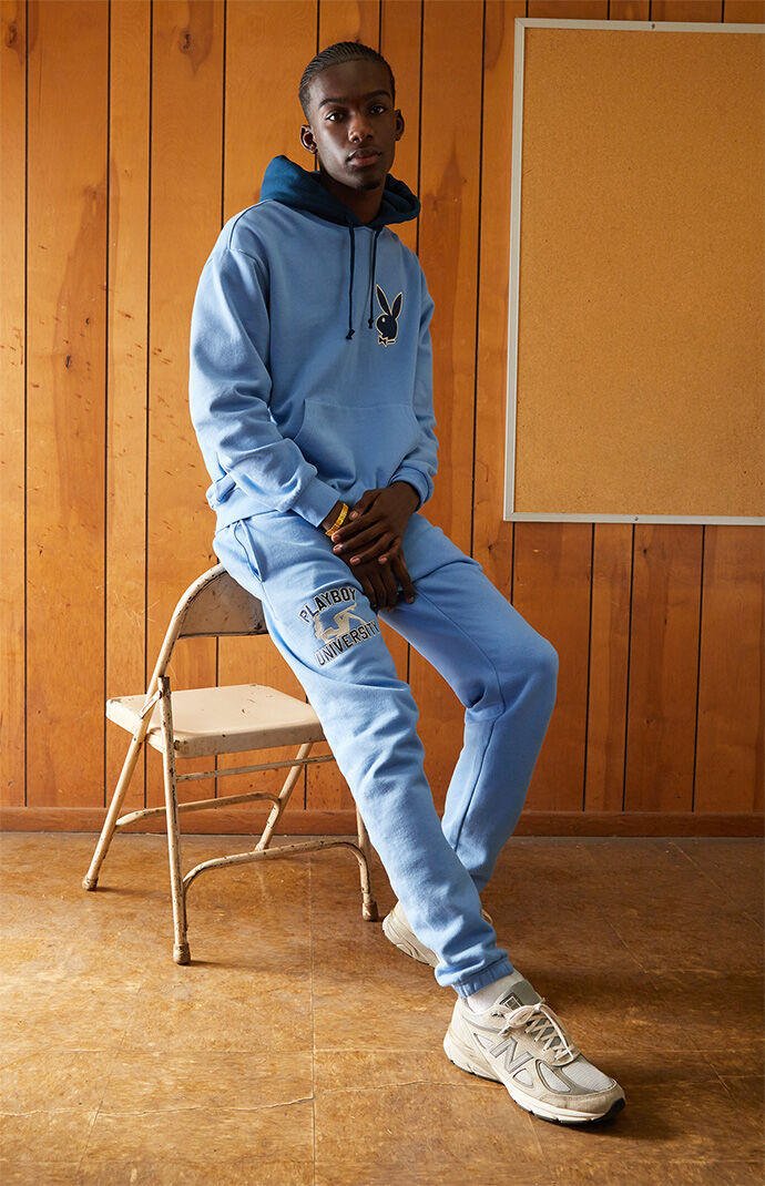 Baby blue sales playboy hoodie