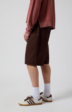 Brown Extreme Baggy Shorts image number 4
