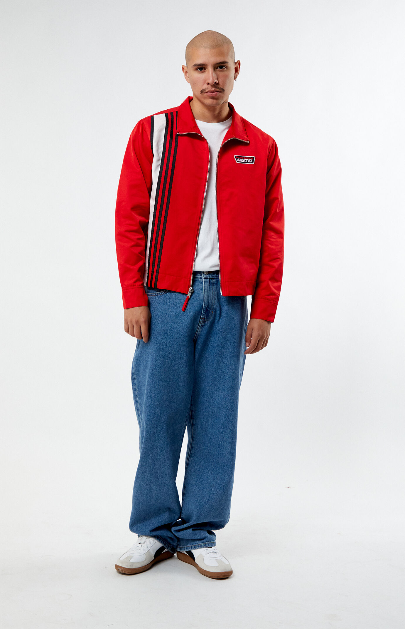 Pacsun red white and blue windbreaker clearance