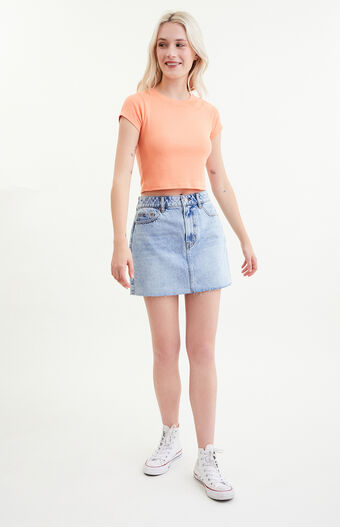 Pacsun Mahoney Wash Denim Skirt At Pacsun Com