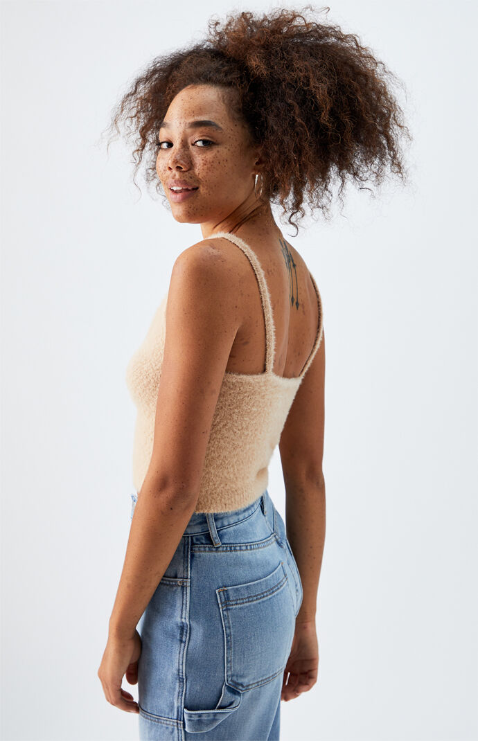 Fuzzy Sweater Tank Top