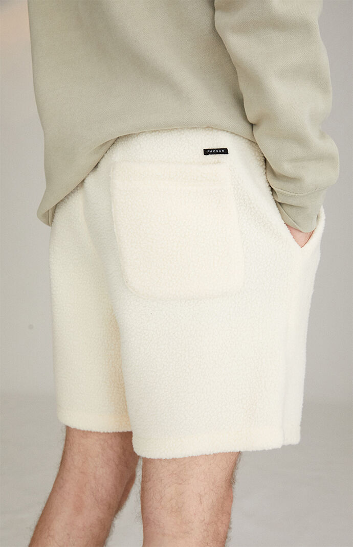 Pacsun white heather shop fleece volley shorts