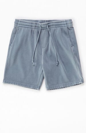 Blue Vintage Wash Fleece Volley Shorts