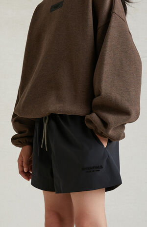 Essentials Black Nylon Running Shorts image number 5