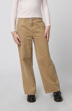 Khaki Baggy Carpenter Jeans Khaki Baggy Carpenter Jeans image number 2