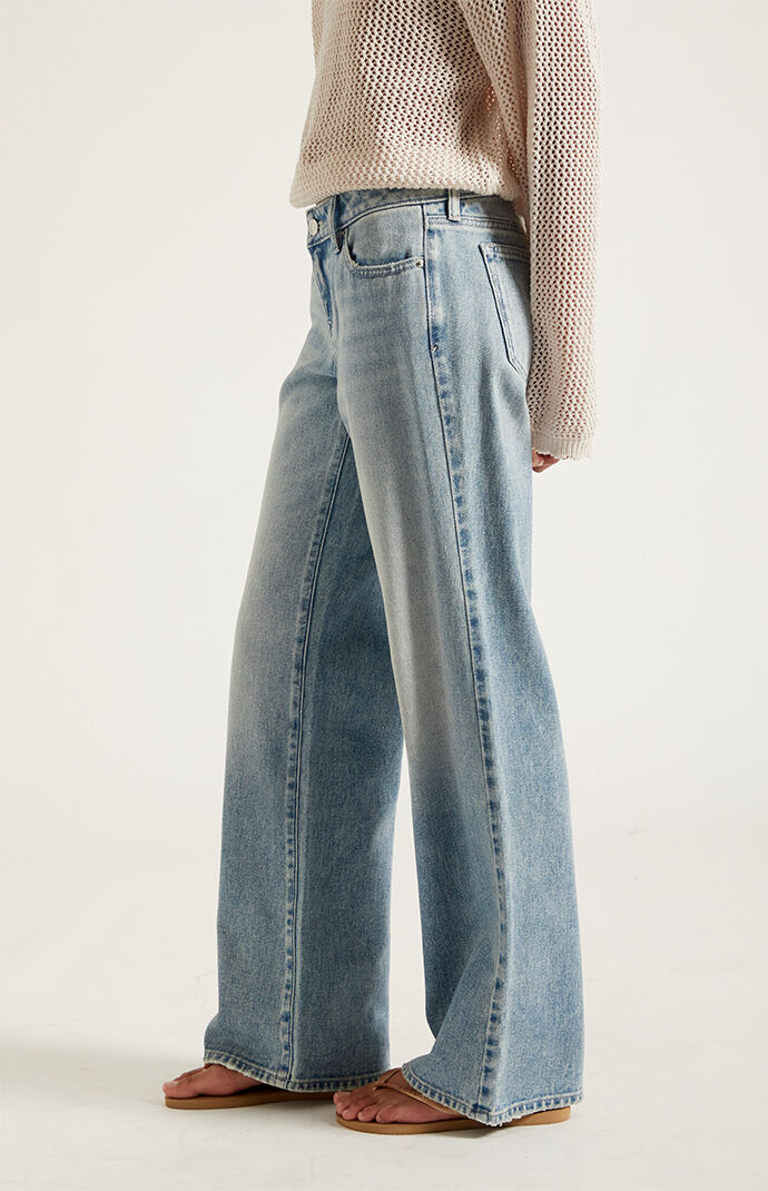 Pacsun Zoe Low Rise Girlfriend Jeans Light Blue