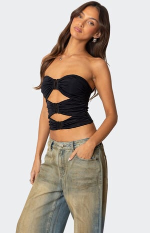 Ariella Cut Out Strapless Top image number 3