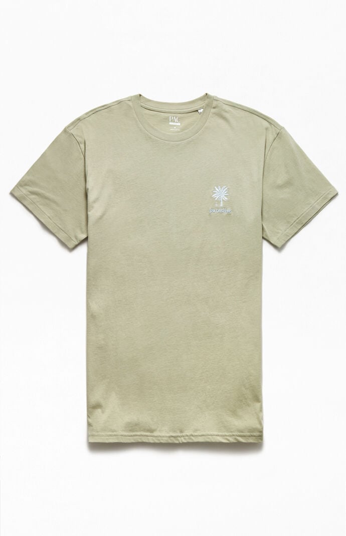 Eco Paradise Palm Embroidered Short Sleeve T-Shirt