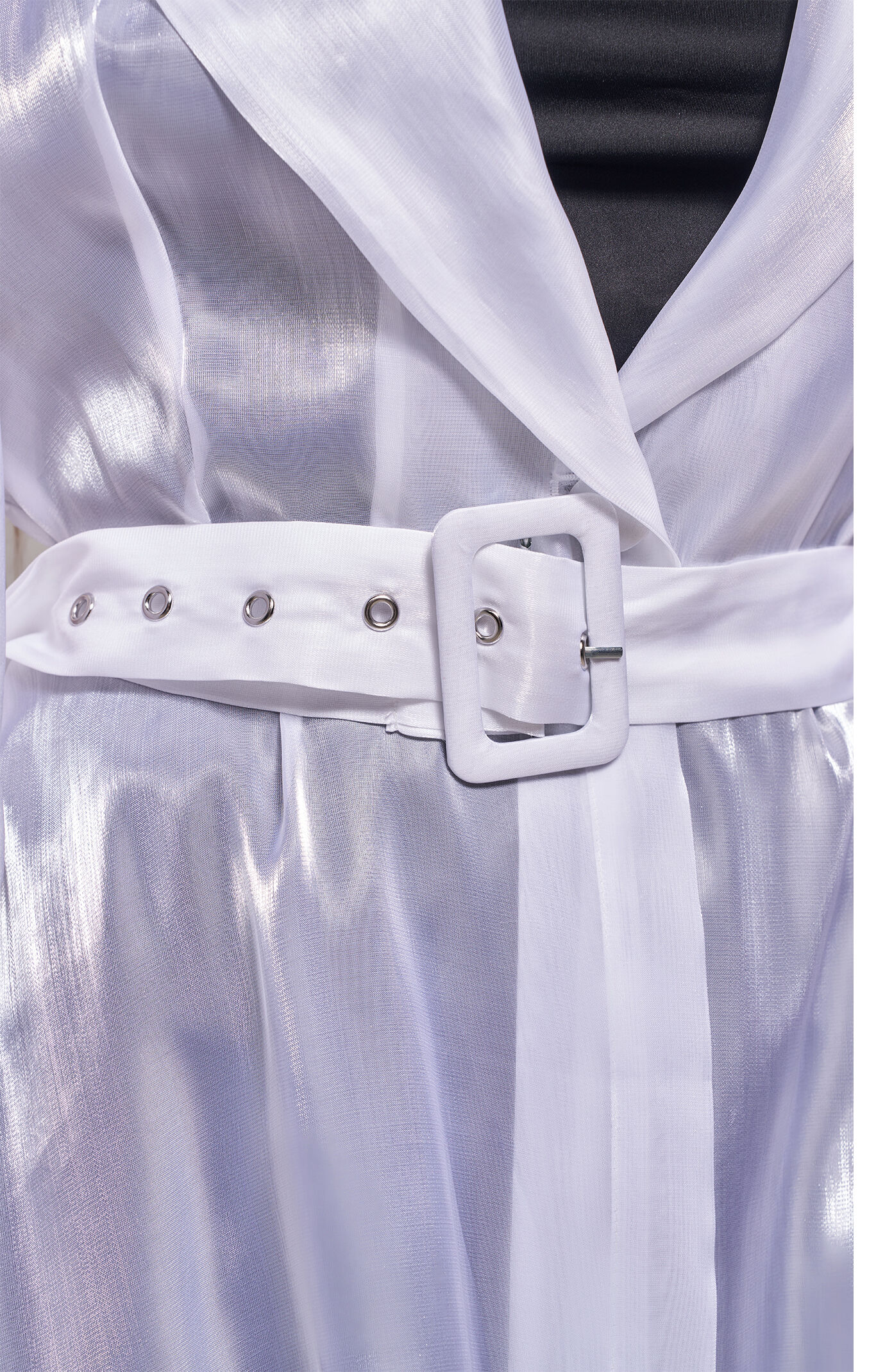 AZALEA WANG Cassara Sheer Trench Coat