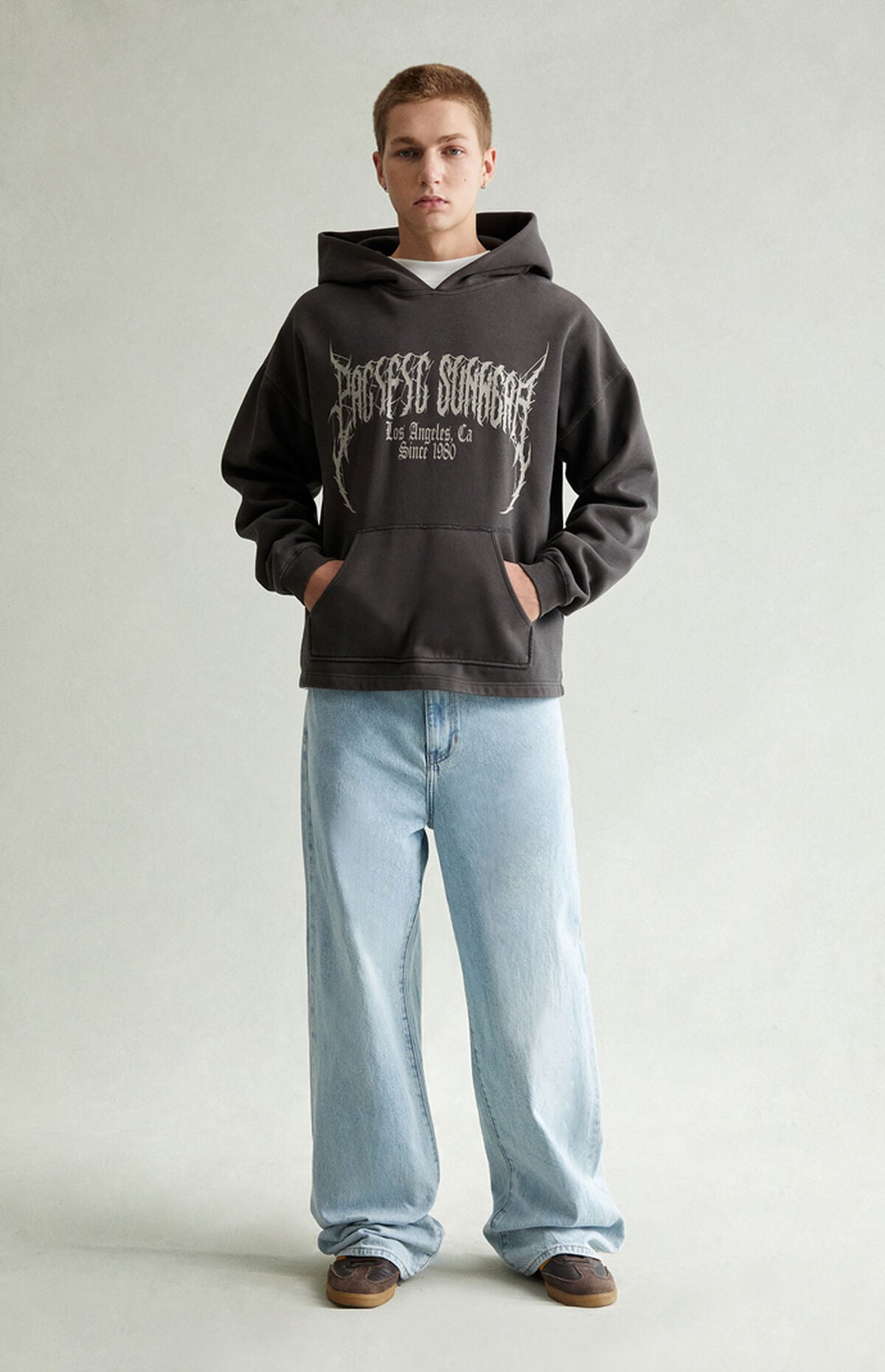 Blake Extreme Baggy Jeans Drawstring Light Indigo