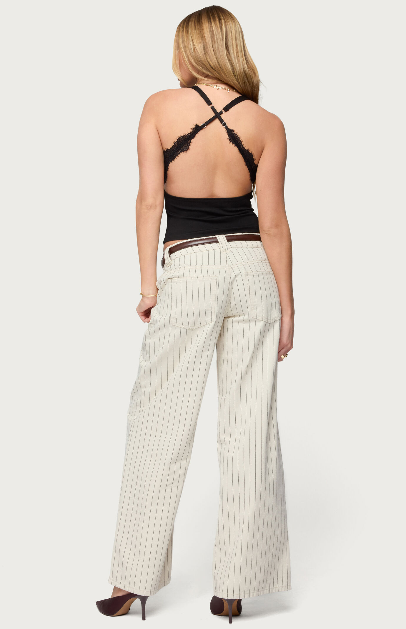 Edikted Ranata Lacey Scoop Neck Top