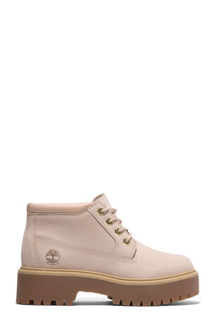 Women's Light Beige Stone Street Mid Lace-Up Boots image number 1